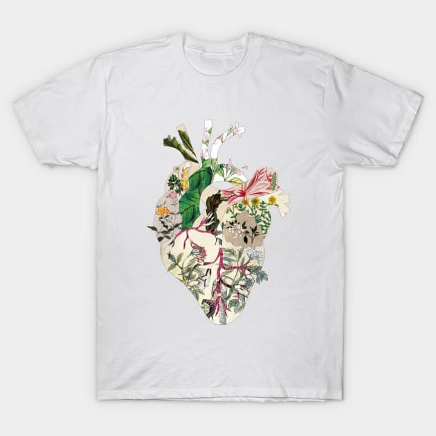 Vintage Botanical Heart T-Shirt by BiancaGreen